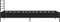 vidaXL - Bedframe - bewerkt - hout - en - metaal - zwart - 90x200 - cm