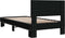 vidaXL - Bedframe - bewerkt - hout - en - metaal - zwart - 90x200 - cm