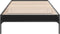 vidaXL - Bedframe - bewerkt - hout - en - metaal - zwart - 90x200 - cm