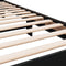 vidaXL - Bedframe - bewerkt - hout - en - metaal - zwart - 90x200 - cm
