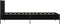 vidaXL - Bedframe - bewerkt - hout - en - metaal - zwart - 90x200 - cm