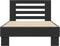 vidaXL - Bedframe - bewerkt - hout - en - metaal - zwart - 90x200 - cm