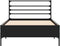 vidaXL - Bedframe - bewerkt - hout - en - metaal - zwart - 90x200 - cm