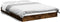 vidaXL - Bedframe - bewerkt - hout - gerookt - eikenkleurig - 135x190 - cm