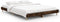 vidaXL - Bedframe - bewerkt - hout - gerookt - eikenkleurig - 135x190 - cm