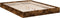 vidaXL - Bedframe - bewerkt - hout - gerookt - eikenkleurig - 135x190 - cm