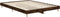 vidaXL - Bedframe - bewerkt - hout - gerookt - eikenkleurig - 135x190 - cm