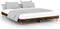 vidaXL - Bedframe - bewerkt - hout - gerookt - eikenkleurig - 160x200 - cm