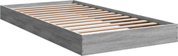 vidaXL - Bedframe - bewerkt - hout - grijs - sonoma - eikenkleurig - 90x190 - cm