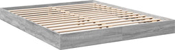 vidaXL - Bedframe - bewerkt - hout - grijs - sonoma - eikenkleurig - 160x200 - cm