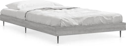 vidaXL - Bedframe - bewerkt - hout - grijs - sonoma - eikenkleurig - 90x200 - cm