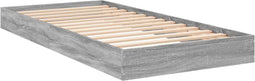 vidaXL - Bedframe - bewerkt - hout - grijs - sonoma - eikenkleurig - 75x190 - cm