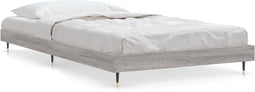 vidaXL - Bedframe - bewerkt - hout - grijs - sonoma - eikenkleurig - 90x200 - cm