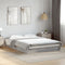 vidaXL - Bedframe - bewerkt - hout - grijs - sonoma - eikenkleurig - 140x200 - cm