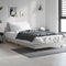 vidaXL - Bedframe - bewerkt - hout - grijs - sonoma - eikenkleurig - 90x200 - cm