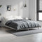 vidaXL - Bedframe - bewerkt - hout - grijs - sonoma - eikenkleurig - 135x190 - cm