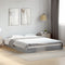 vidaXL - Bedframe - bewerkt - hout - grijs - sonoma - eikenkleurig - 160x200 - cm