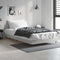 vidaXL - Bedframe - bewerkt - hout - grijs - sonoma - eikenkleurig - 90x200 - cm