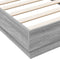 vidaXL - Bedframe - bewerkt - hout - grijs - sonoma - eikenkleurig - 90x190 - cm