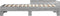 vidaXL - Bedframe - bewerkt - hout - grijs - sonoma - eikenkleurig - 75x190 - cm