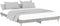 vidaXL - Bedframe - bewerkt - hout - grijs - sonoma - eikenkleurig - 200x200 - cm