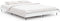 vidaXL - Bedframe - bewerkt - hout - hoogglans - wit - 140x190 - cm