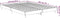 vidaXL - Bedframe - bewerkt - hout - hoogglans - wit - 140x190 - cm