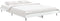 vidaXL - Bedframe - bewerkt - hout - hoogglans - wit - 140x190 - cm