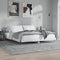 vidaXL - Bedframe - bewerkt - hout - hoogglans - wit - 140x200 - cm