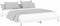 vidaXL - Bedframe - bewerkt - hout - hoogglans - wit - 140x200 - cm