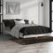 vidaXL - Bedframe - bewerkt - hout - hoogglans - wit - 140x200 - cm