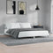 vidaXL - Bedframe - bewerkt - hout - hoogglans - wit - 160x200 - cm