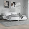 vidaXL - Bedframe - bewerkt - hout - hoogglans - wit - 200x200 - cm