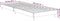 vidaXL - Bedframe - bewerkt - hout - hoogglans - wit - 75x190 - cm