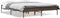 vidaXL - Bedframe - bewerkt - hout - metaal - bruin - eikenkleur - 135x190 - cm