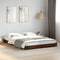 vidaXL - Bedframe - bewerkt - hout - metaal - bruin - eikenkleur - 140x200 - cm