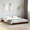 vidaXL - Bedframe - bewerkt - hout - metaal - bruin - eikenkleur - 135x190 - cm