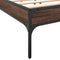 vidaXL - Bedframe - bewerkt - hout - metaal - bruin - eikenkleur - 140x190 - cm
