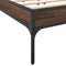 vidaXL - Bedframe - bewerkt - hout - metaal - bruin - eikenkleur - 120x200 - cm