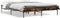 vidaXL - Bedframe - bewerkt - hout - metaal - gerookt - eikenkleurig - 140x190 - cm