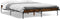 vidaXL - Bedframe - bewerkt - hout - metaal - gerookt - eikenkleurig - 160x200 - cm
