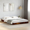 vidaXL - Bedframe - bewerkt - hout - metaal - gerookt - eikenkleurig - 120x200 - cm