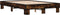 vidaXL - Bedframe - bewerkt - hout - metaal - gerookt - eikenkleurig - 135x190 - cm