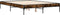 vidaXL - Bedframe - bewerkt - hout - metaal - gerookt - eikenkleurig - 140x190 - cm