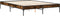 vidaXL - Bedframe - bewerkt - hout - metaal - gerookt - eikenkleurig - 150x200 - cm