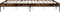 vidaXL - Bedframe - bewerkt - hout - metaal - gerookt - eikenkleurig - 150x200 - cm