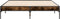vidaXL - Bedframe - bewerkt - hout - metaal - gerookt - eikenkleurig - 140x190 - cm
