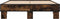 vidaXL - Bedframe - bewerkt - hout - metaal - gerookt - eikenkleurig - 135x190 - cm