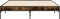 vidaXL - Bedframe - bewerkt - hout - metaal - gerookt - eikenkleurig - 120x190 - cm