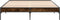vidaXL - Bedframe - bewerkt - hout - metaal - gerookt - eikenkleurig - 160x200 - cm